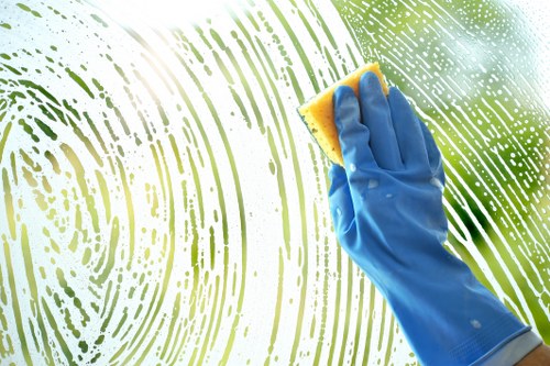 Person vacuuming a mattress during mattress cleaning