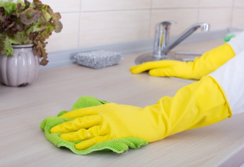 Bathroom surfaces cleaned as part of end of tenancy cleaning