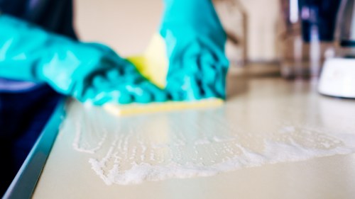Routine cleaning protecting floors and property