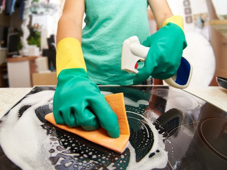 Cleaner preparing a property for a one off clean appointment